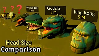 Monster Head size comparison | Godzilla vs Kong