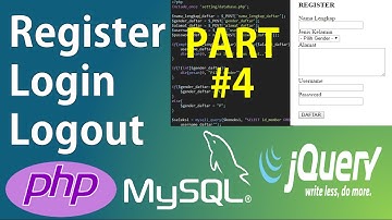 Register Login dan Logout User dengan PHP 7 MySQL jQuery Ajax (Part 4/4)