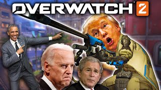 US President Boys play Overwatch 2 - TRUMP plays DPS ANA