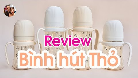Review Bình tập hút nước cho con 6 tháng tuổi 😍 Bình tập hút Tovi Molly 2 loại dây hút | Thuỳ Moyuum