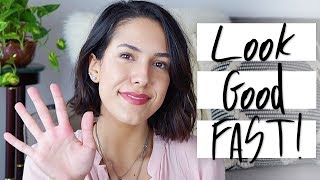 How To Look Good In Five Actual Minutes Easy Fast Morning Makeup Challenge Neelou Goodarzi