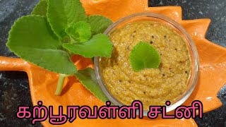 கற்பூரவள்ளி சட்னி/Ajwain Leaves  chutney in Tamil