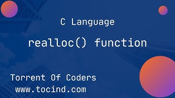 realloc() IN C LANGUAGE | STEP BY STEP