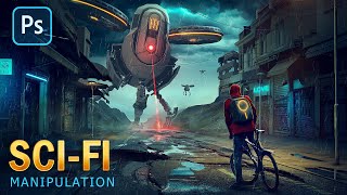 'Cyber Drones' Sci-fi Photo Manipulation Speed Art | Photoshop Tutorial