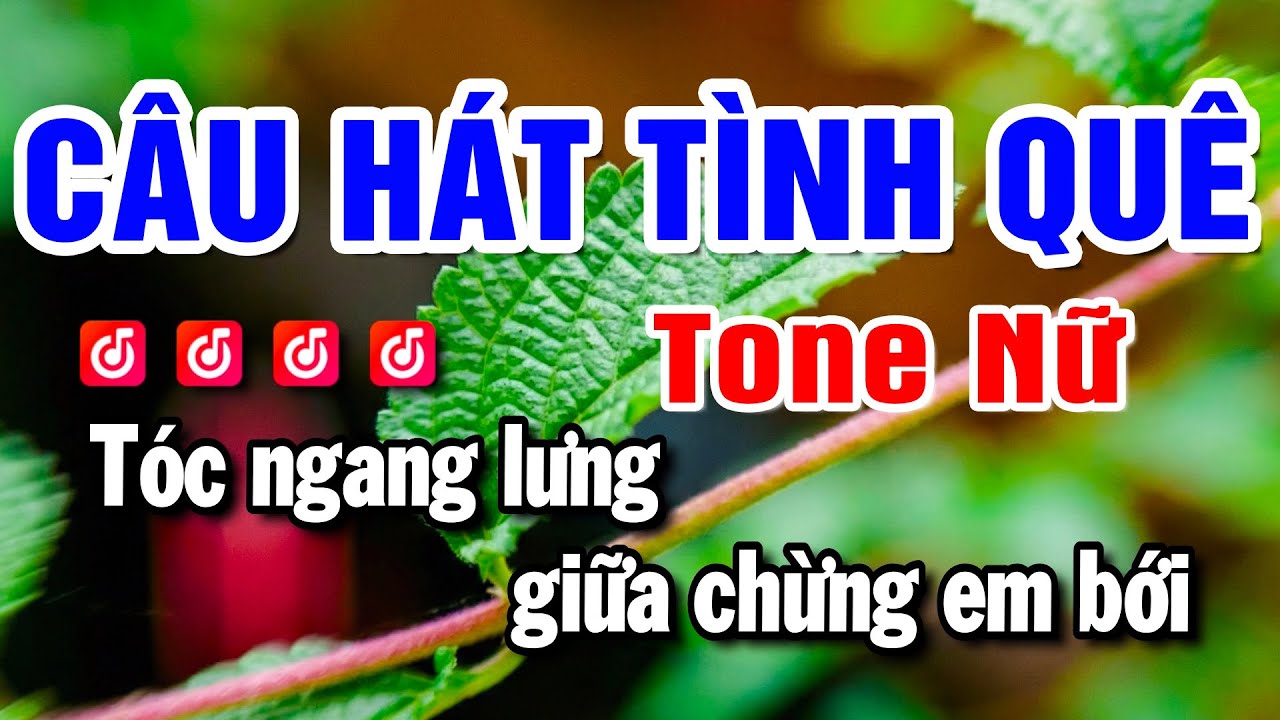 Karaoke Câu Hát Tình Quê | Nhạc Sống Tone Nữ | Beat Mai Lan