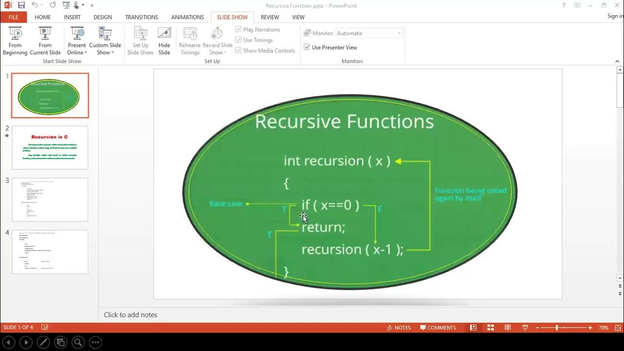 Febonacci series using recursive function in c youtube