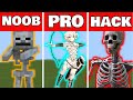 Pixel Art(NOOB vs PRO vs HACKER) Skeleton in minecraft