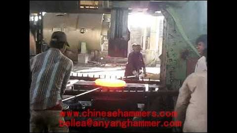 hydraulic open die forging hammer of c type working  voice