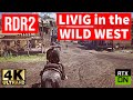 LIVING in the WILD WEST - Red Dead Redemption 2 (Exploring City, Cabins, Nature, Human interaction)