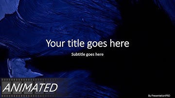 Blue Dark Paint Widescreen Animated PowerPoint Template
