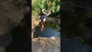 First Time Jumping 60 Feet -ADRENALINE HIT #extreme #sendit #cliffjumping  #shorts