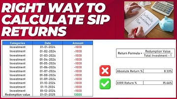 How to Calculate SIP Returns Using XIRR Formula in Excel | Time-Based SIP Return Calculation