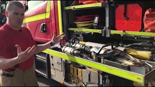 Norfolk firefighter gives tour of a real working UK Fire Engine