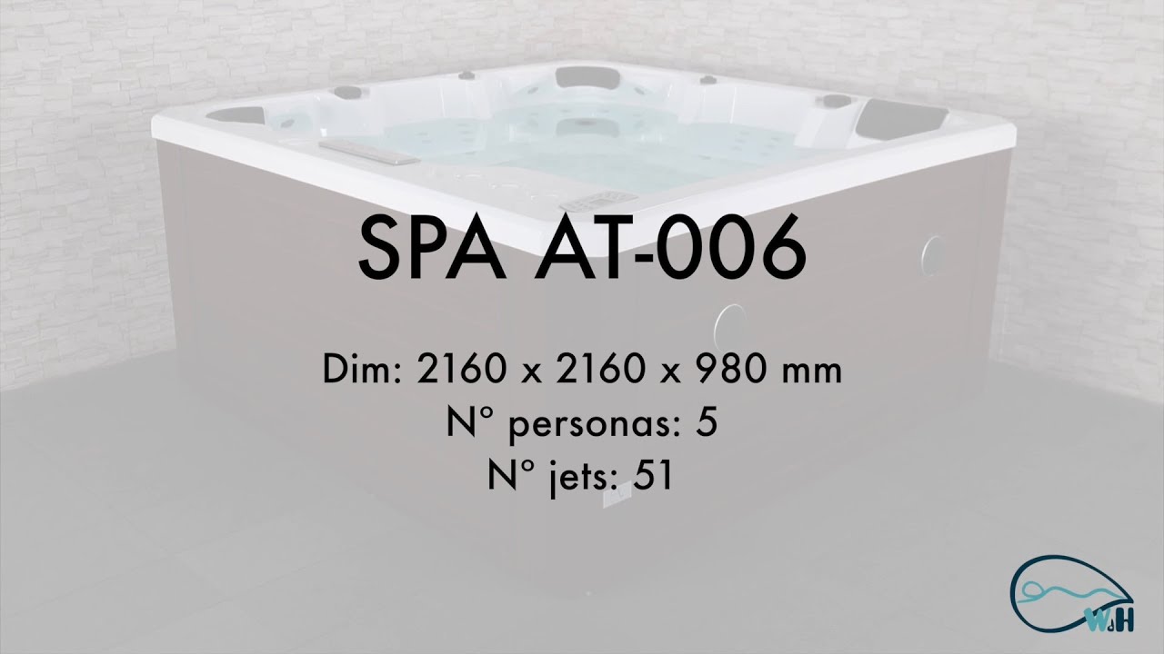 Spa de exterior QP para 5 personas 1.90x1.90 m