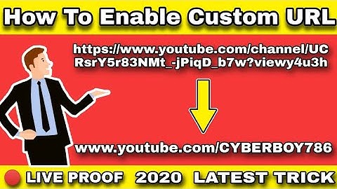 How To Enable Custom URL For Youtube Channel | Make Custom URL