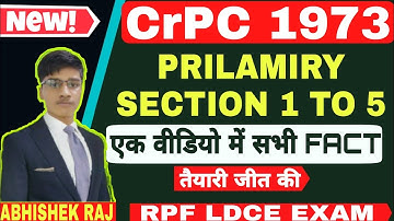 CrPC 1973 PRILAMIRY Chapter-1 || SECTION-1 TO 5 || BY-ABHISHEK RAJ || CRPC FULL VIDEO || RPF LDCE