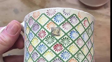 Ceramic Silk Screen Printing Design Stencil, Process Video w/ Mesh Pattern & Underglaze