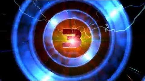 4K Circlular Electric Storm 3D Countdown Numbers