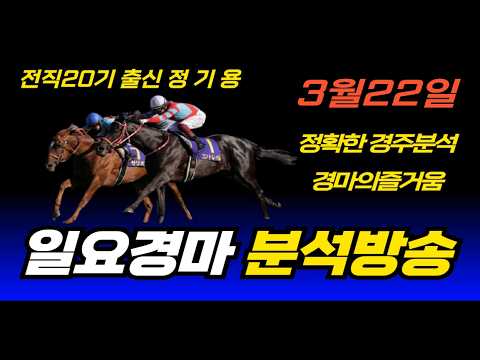 [정기용경마TV]🔴🧿3월22일 일요일 경마예상분석 🎯서울/부산 정기용경마 🎉배당,노림수공략 🐴대상경주 동아일보배 암말대상🟢