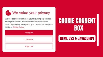 Create A Website Cookies Popup Box Using HTML CSS & JavaScript