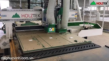 Full Line Máy Cnc Nesting In Tem Đọc Mã Vạch Holztek Tại Cty Casta Cabinet | Máy Cnc Nesting
