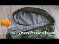 Crua Graphene Sleeping Bag Hood Zipper Problem Solved