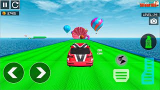 Car Stunts Games: Impossible Track of Mega Ramp Red Car Driving Games #2 - Android Gameplay