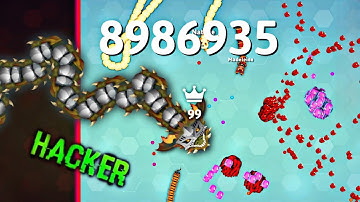 God modmenu gameplay on snake.io || Hacker snake Vs pro snake modmenu gameplay.