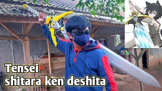 Membuat pedang yang di anime Tensei shitara ken deshita dari kayu !!!