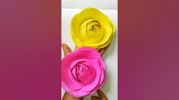 Easy paper Rose flower making #trending #viral #art #craft #rose #flowers #shorts #youtubeshorts