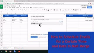 How to Schedule Emails in Mail Merge