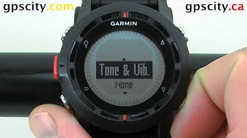 Tones Setup Menu in the Garmin fenix with GPS City