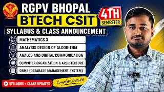 RGPV Bhopal CSIT 4th Sem Syllabus 2026 | Maths 3, ADA, ADC, COA, DBMS | Full Class Update