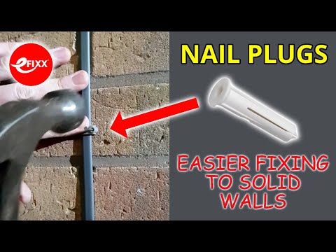 Easier cable fixing to solid walls using NAIL PLUGS - ELECTRICIAN tips & tricks #shorts