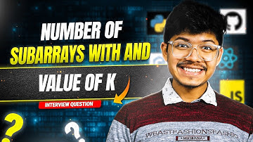 3209. Number of Subarrays With AND Value of K | Bit Manipulation | Arrays | Hash Map