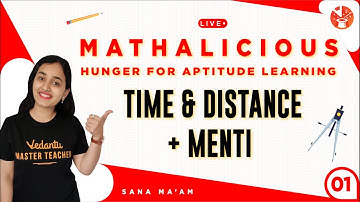 Mathalicious - Hunger for Aptitude Learning | Time and Distance with Menti - 01 |  V Mathemagicians