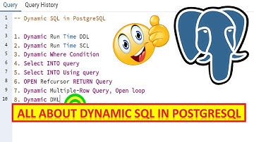Dynamic SQL In PostgreSQL || Use Cases And Usage Of Dynamic SQL With Examples Explained In pgAdmin