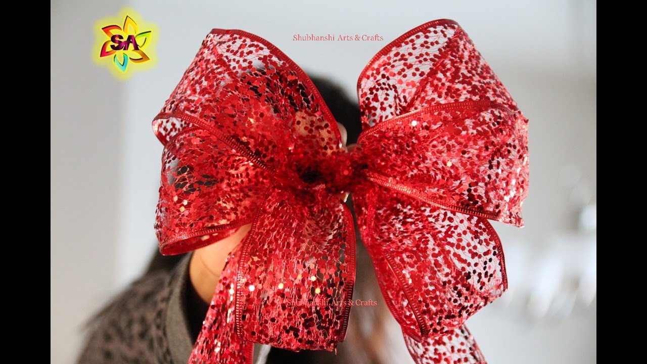 Easy DIY - How to make a perfect Ribbon Bow  Christmas DIY using Dollar  Tree Supplies 