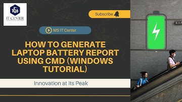 How to Generate Laptop Battery Report Using CMD (Windows Tutorial)