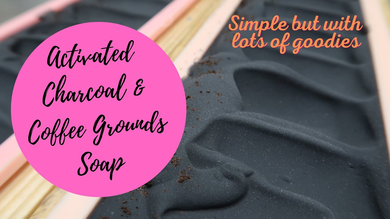 Making and Cutting Activated Charcoal and Coffee Grounds Soap YouTube