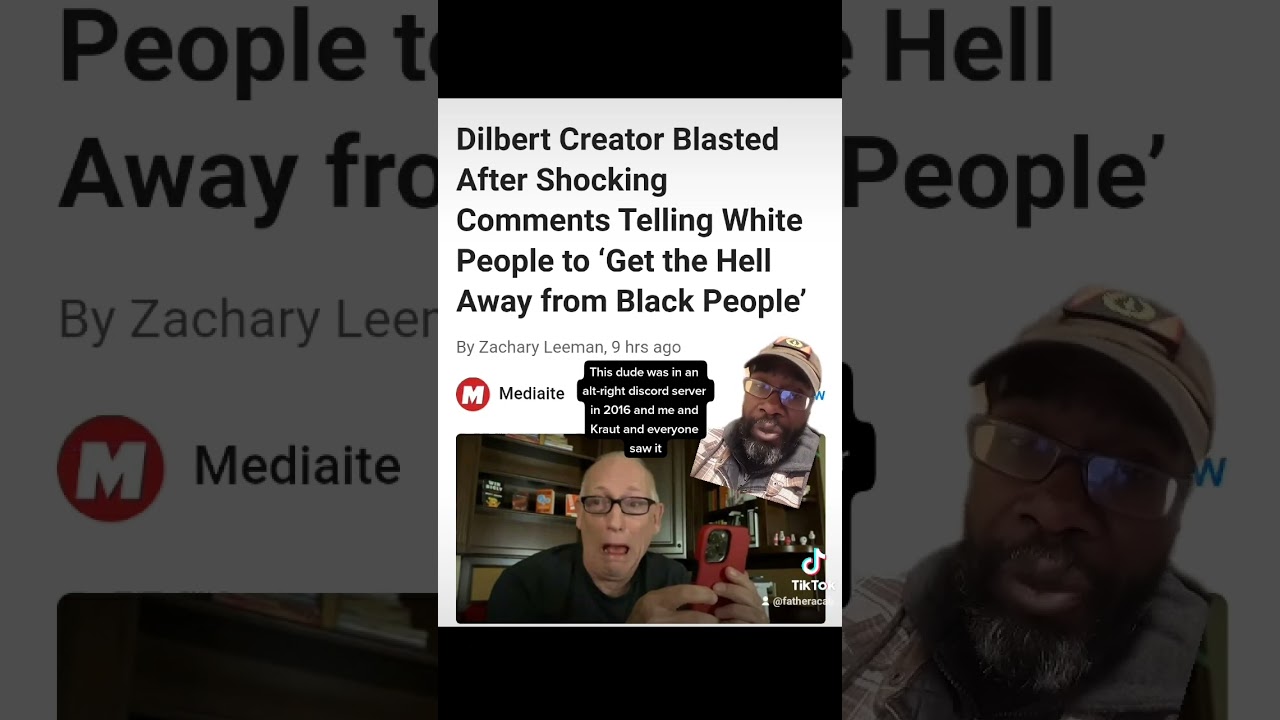 ⁣Creator of Dilbert cartoons exposed as anti-black racist. I told you so. #dilbert