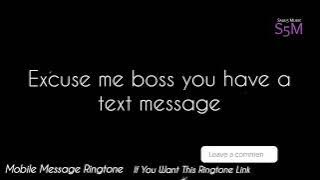 Woo Excuse Me BOSS You Have A Text Message - Mobile Message RingTone | SAJJU5MUSIC | No.41