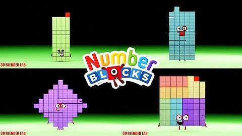 Numberblocks but EVERYONE is SAND Quadparison (41 to 80) Part 2