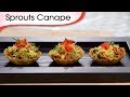 Sprout Canapes - Indian Homemade Vegetarian Sweet & Tangy Quick Bite Recipe By Ruchi Bharani