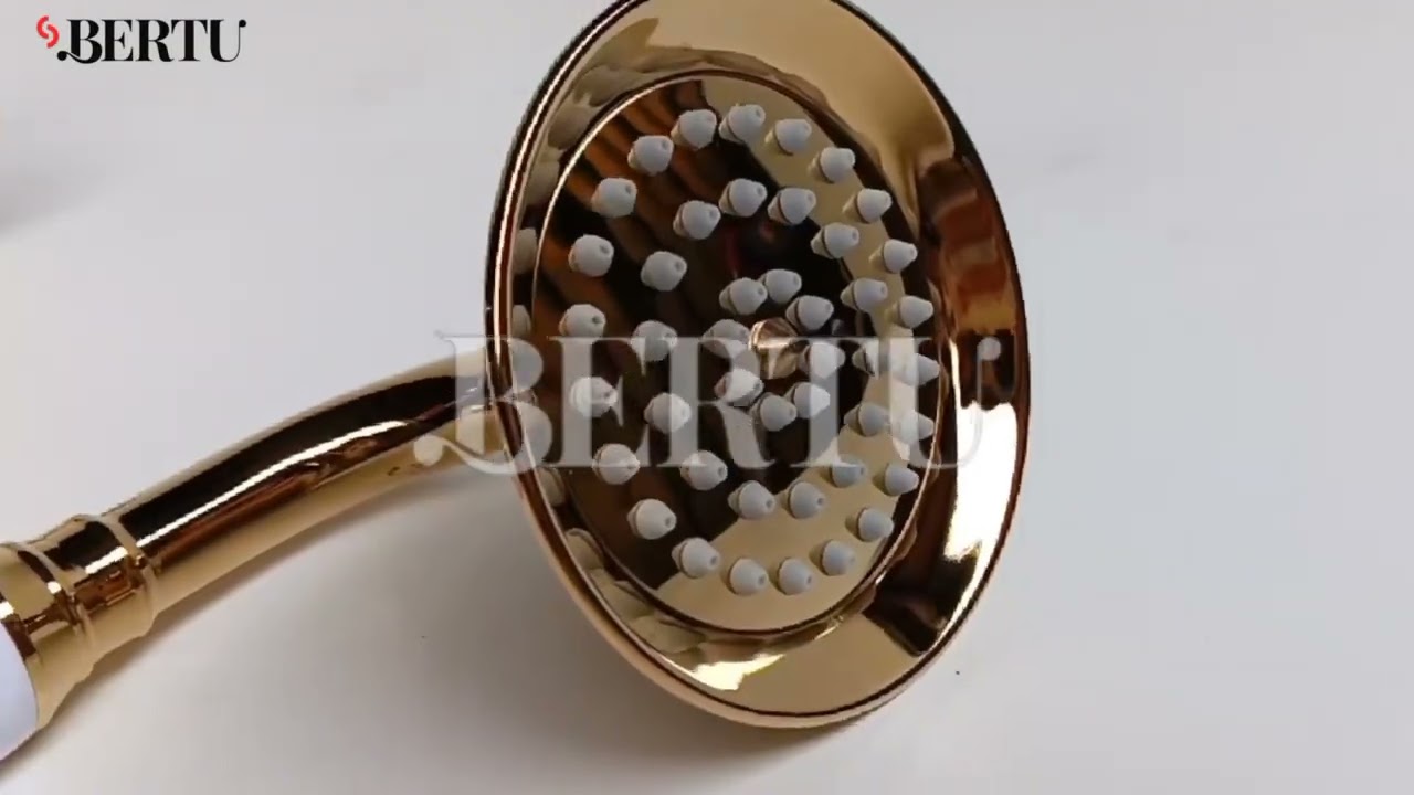 BERTU RAIN SHOWER COLUMN MIXER SET MODERN 409 GOLD