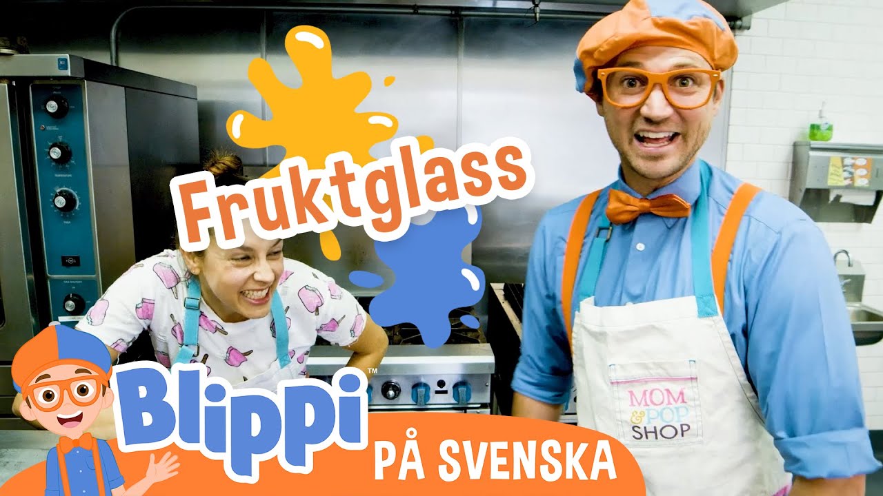 Blippi Svenska | Blippi gör fruktisglass | pedagogiska videor för barn