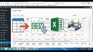 WordPress export database table to csv, Excel, Print data plugin