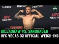 TJ Dillashaw looks shredded at official weigh-ins on return to UFC after EPO ban