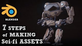 How to make Sci-fi game assets in Blender.