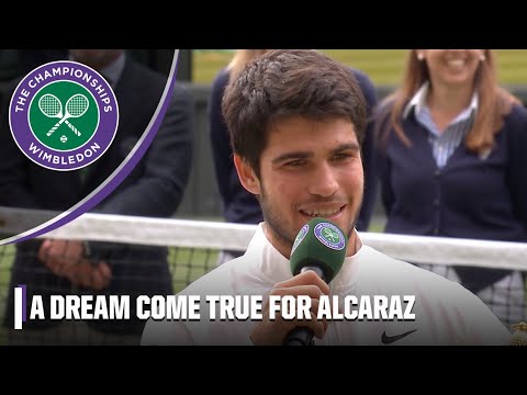 Carlos Alcaraz says Wimbledon win is a DREAM COME TRUE ❤️ | Wimbledon on ESPN